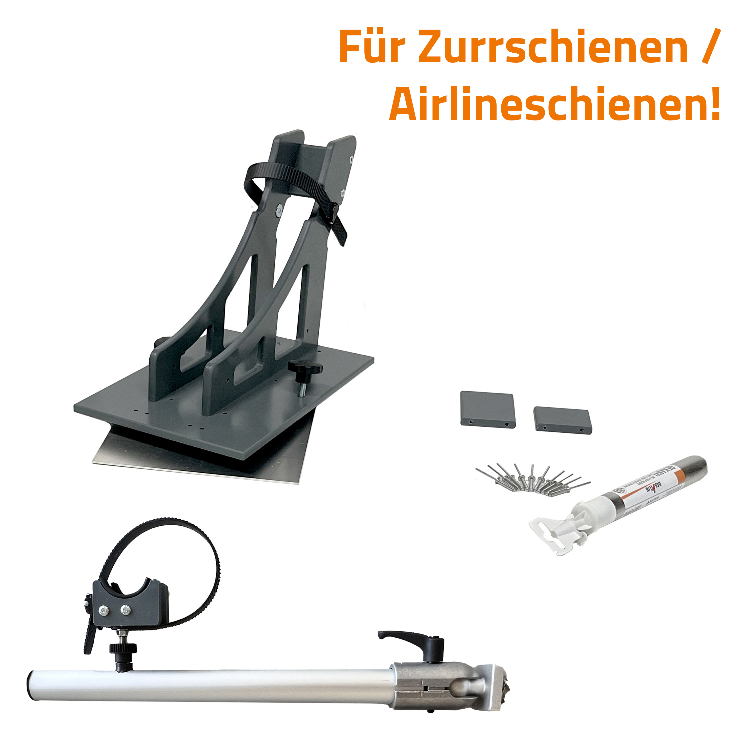 EASY BIKE FIX Set für Zurr- / Airlineschienen